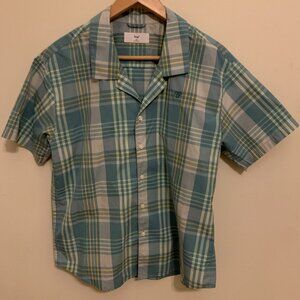 TNA Short-Sleeved Collared Plaid Shirt